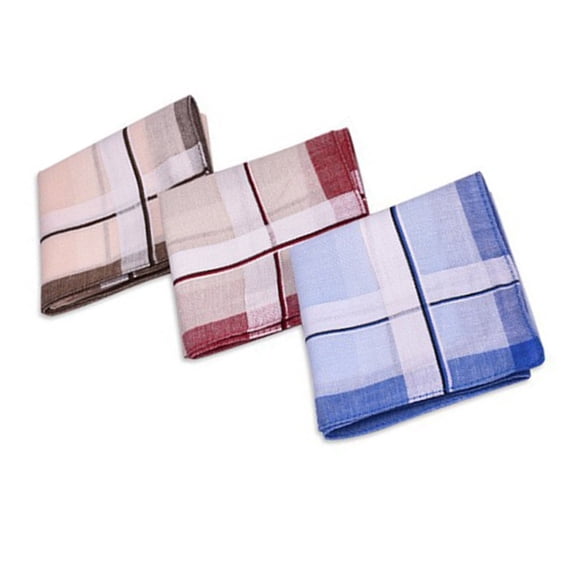 JZROCKER 40x40cm Handkerchief for Men Daily Formal Use Pocket Cloth Breathable Square Handkerchief Towel for Gentleman 3Pieces