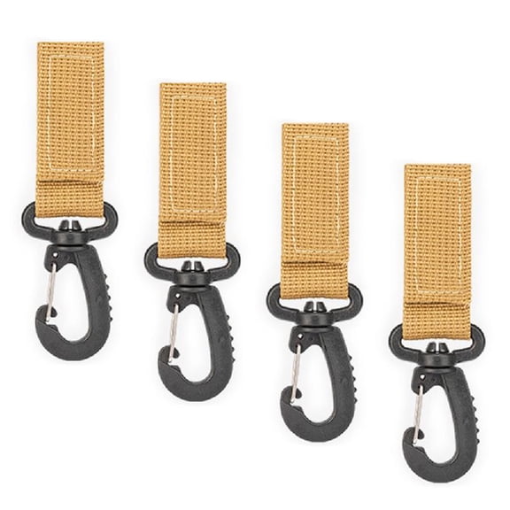 JZROCKER 4Pcs Tactically Nylon Webbing Buckles Carabiner Belt Clip Key Keeper Buckles