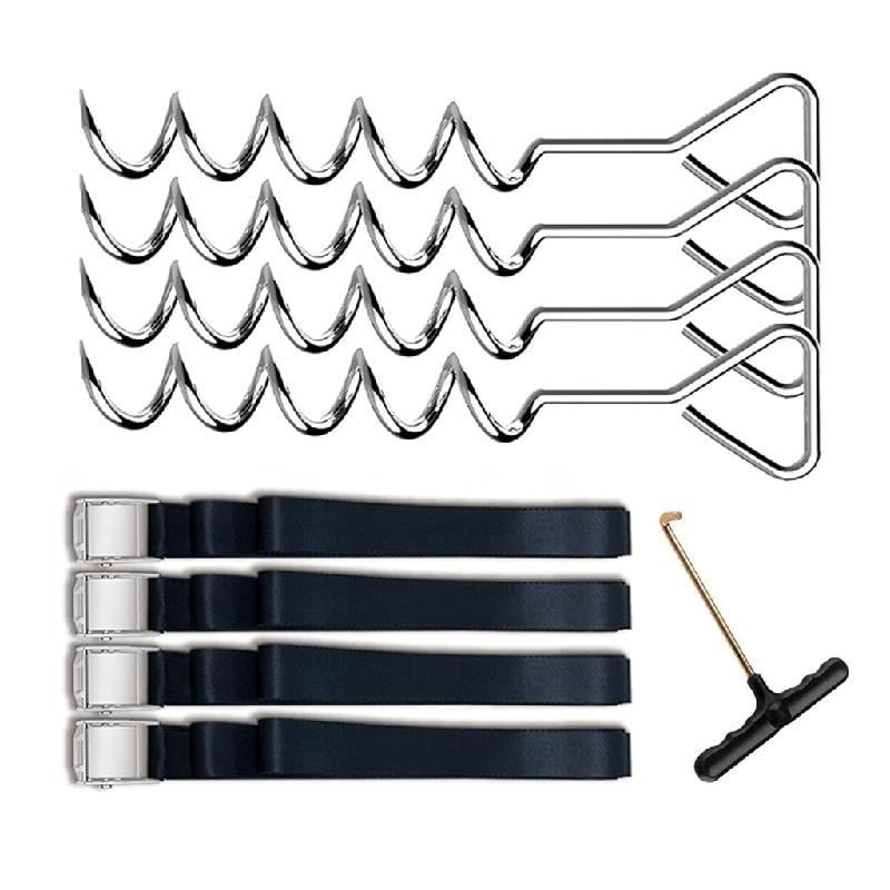 JZROCKER 4Pcs Tent Stake Anchors Trampoline Ground Stake for Trampolines Swings Garden