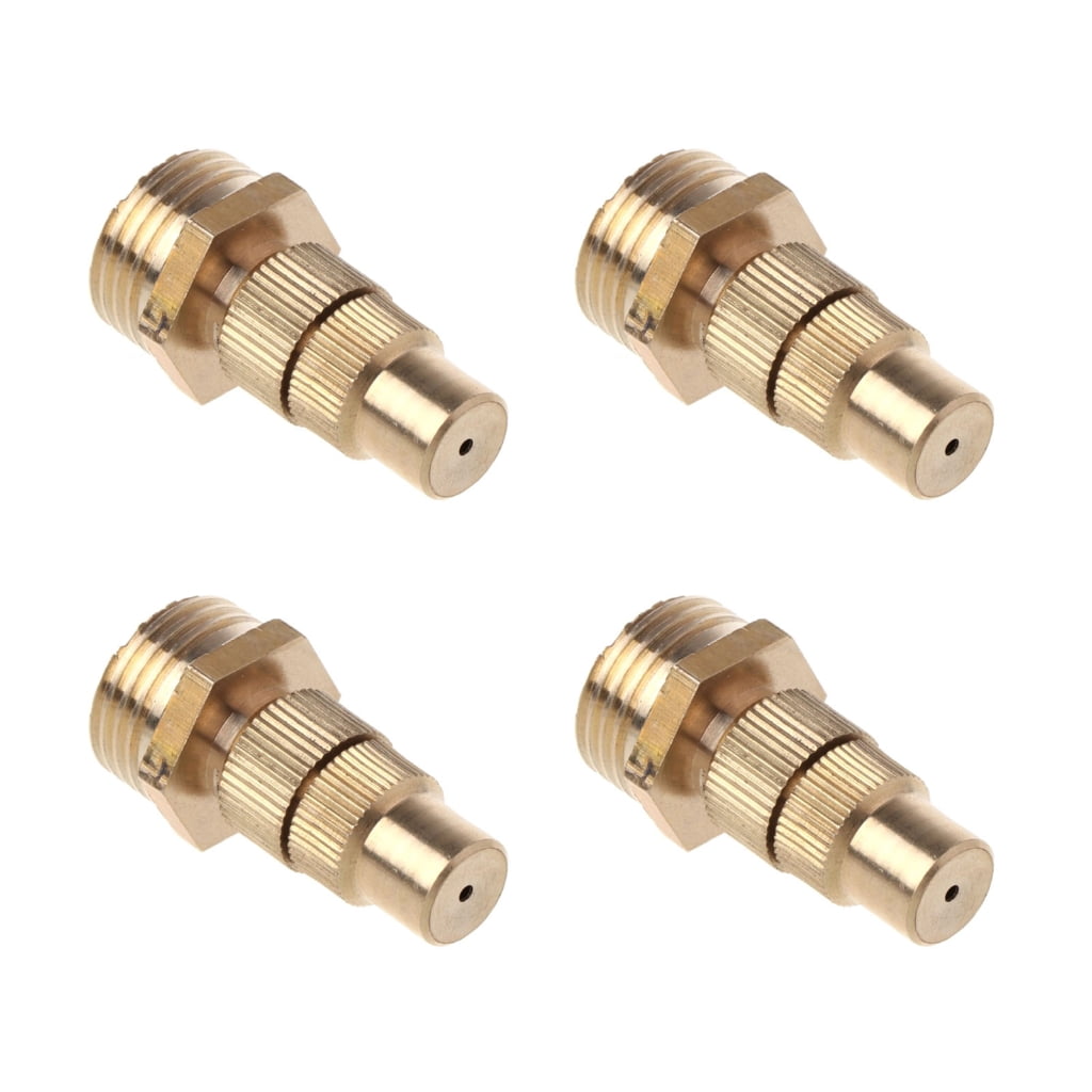 JZROCKER 4pcs 1/2Inch Adjustable Gardenings Misting Nozzles Cooling ...