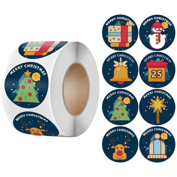 JZROCKER 500Pcs Xmas Gift Box Wrapping Tag Sticker for Online Boutiques DIY Packaging