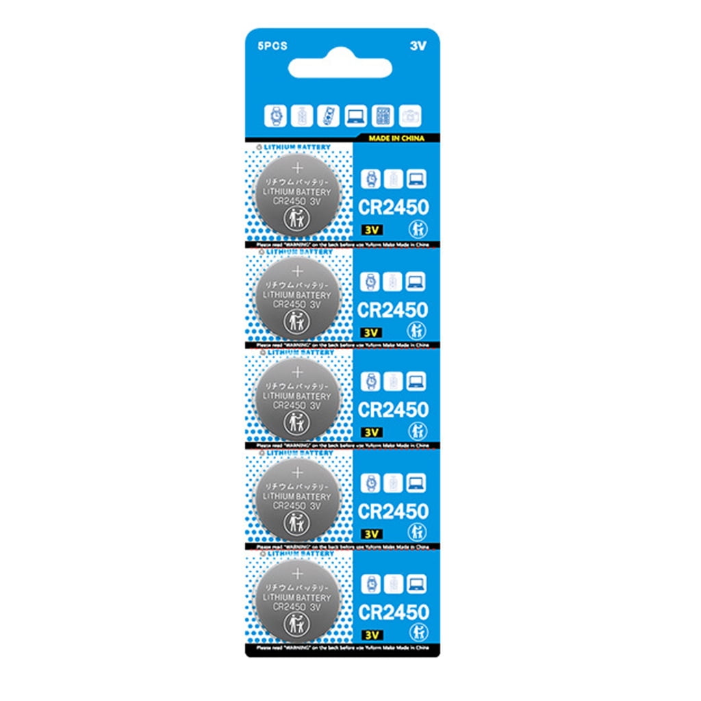 JZROCKER 5Pcs DL2450 ECR2450 GPCR2450 3V Lithium Coin Cell Batteries 3V ...