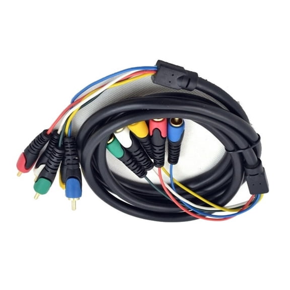 JZROCKER 5RCA to 5RCA Sound Video Cable 1.8m Long with Gold plates Connectors Simple Installation for Superior Signals Stabili