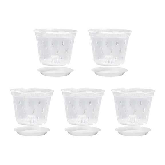 JZROCKER 5pcs Garden Transparency Nursery Pots Planting Nutrition Cup OrchidsPropagation Container Seedling Bag Soft Flowers