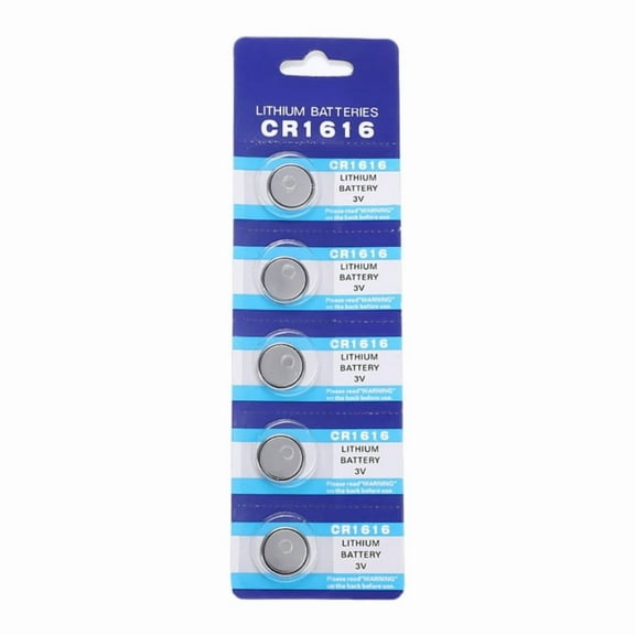JZROCKER 5pcs Long Lasting CR1616 Button Batteries Coin Battery for Classroom Office