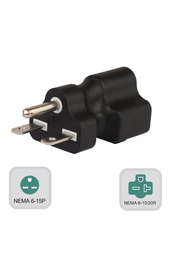 6-15P to Nema 6-15R & 20R Power Adapter 3 Terminals Socket Conversionn Adaptor