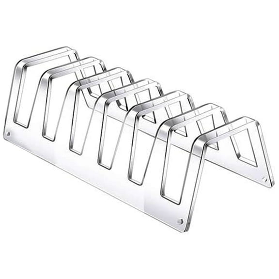 JZROCKER 6 Tiered Plate Dinnerware Display Stand Acrylic Plates Holder Tableware Display Rack For Showcasing Decorative Plates