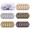 thumbnail image 1 of JZROCKER 60 Pcs Pendant Trays Kit Metal Flat Pendant Blank Trays Bezel Oval Cabochon Base, 1 of 7