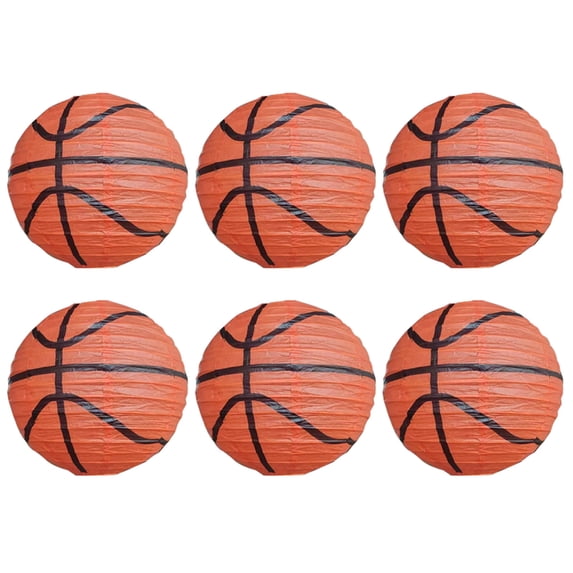 JZROCKER 6Pcs Soccer Baseball Paper Lamp Hanging Paper Decorations 8Inch 10Inch 12Inch for Sport Themed Birthday Parties