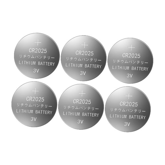 JZROCKER 6pcs CR2025 Button Cell Battery 3V for Slefie Remote Control Button Coin Cell