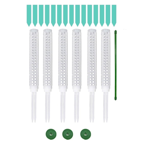 JZROCKER 6pcs Plastic Moss Poles for Plant Growing Support Stick Climbing Supporter Set