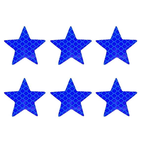 JZROCKER 6pcs Reflective Star Vehicle Stickers Self-Adhesive for Night Driving Easy Installation on Car Truck Motorcycles