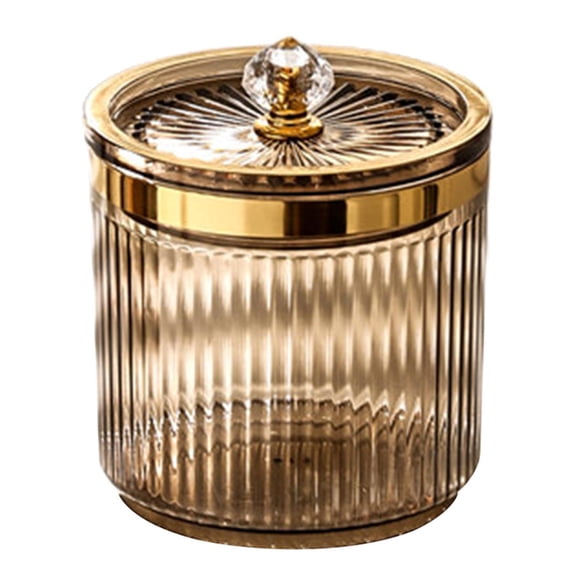 JZROCKER Acrylic Makeup Cotton Swab Holder for Bathroom and Bedroom Toothpick Storage Container with Lid Dispenser