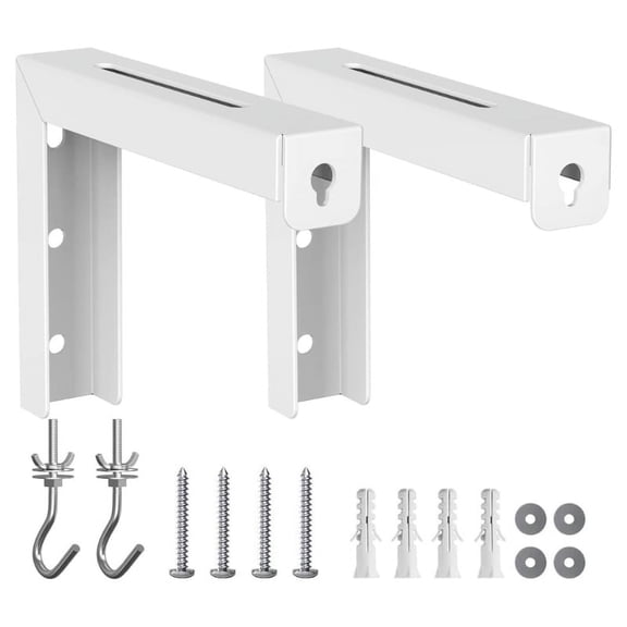 JZROCKER Adjustable Wall Mount Bracket for Projector Screen with Hooks 20kg Capacity