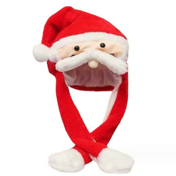 JZROCKER Adult Santa Hat with Mustache for Holiday New Year Red Christmas Symbol