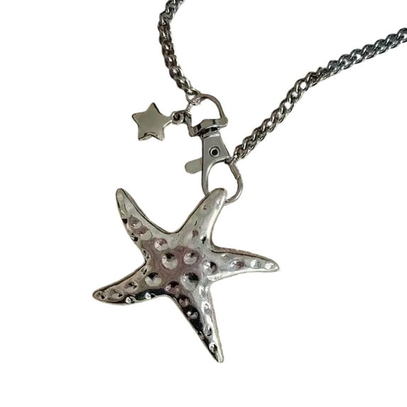 JZROCKER Alloy Star Necklace Distressed Metal Jewelry Pendant Necklace Suitable for Youthful Women Seeking Unique Styles