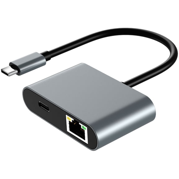 JZROCKER Aluminum Alloy USB C to Ethernet Adapter Conversion Adapter for Laptops 1000Mbps Connection and Power Delivery