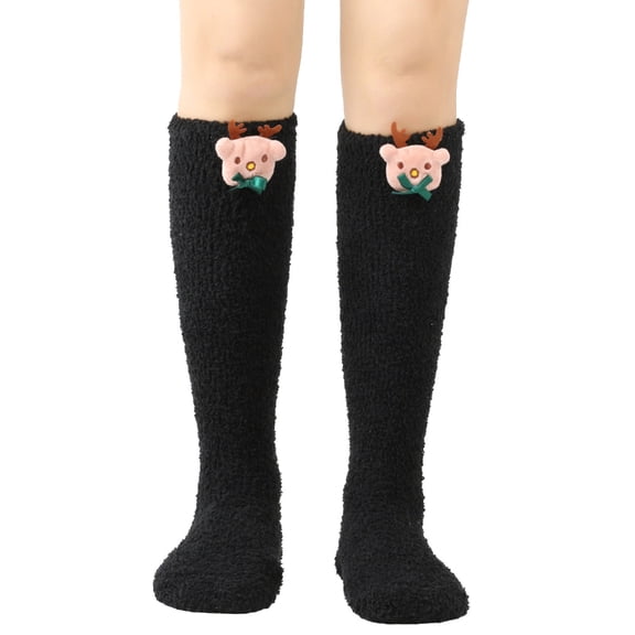 JZROCKER Autumn and Winter Plush Thickened Warm Middle Tube Socks Home Floor Socks