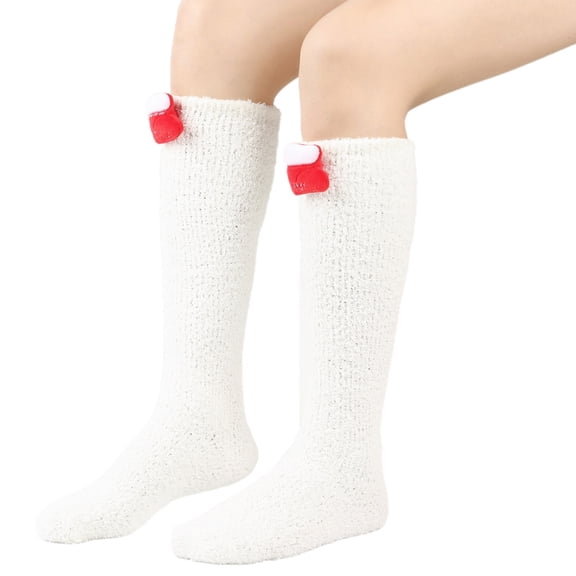 JZROCKER Autumn and Winter Plush Thickened Warm Middle Tube Socks Home Floor Socks