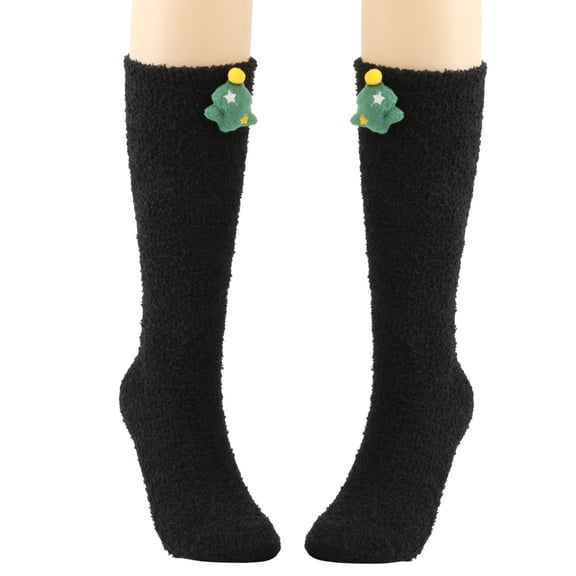 JZROCKER Autumn and Winter Plush Thickened Warm Middle Tube Socks Home Floor Socks