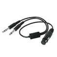 JZROCKER Black Aviation Headset for bus XLR to GA (Dual Plug) Pilot