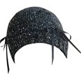 thumbnail image 1 of JZROCKER Black Ribbon Sequins Hat for Party Goers Performances Knit Hat, 1 of 14