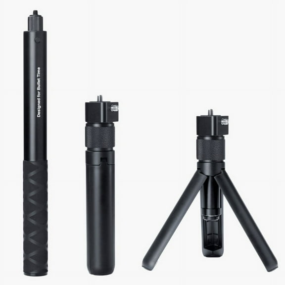 JZROCKER Bullet Time Bundle Kit Invisible Selfie Stick Tripod Handle 1/4" Screw 28-111cm Adjust Compatible with Insta 360 One/One X/One R