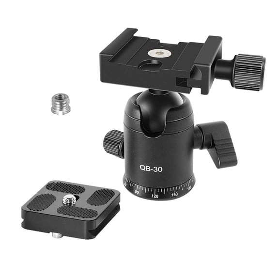 JZROCKER Camera Tripods Ball Head 360Rotating Panoramic-view with 1/4" Quick Plate