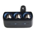 JZROCKER Car Charging Cigarettes Lighter Power Splitter with 3 Socket