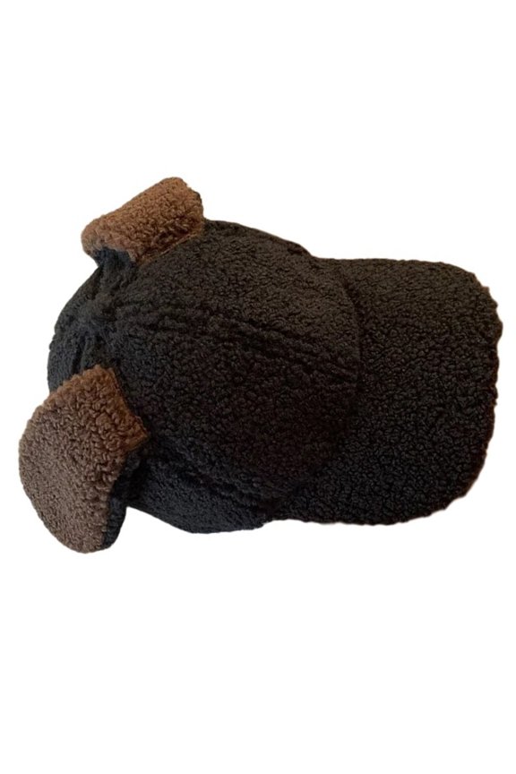 Cartoon Ear Lamb Wool Caps Adjustable Baseball Hat Women Girl Winter Headwear