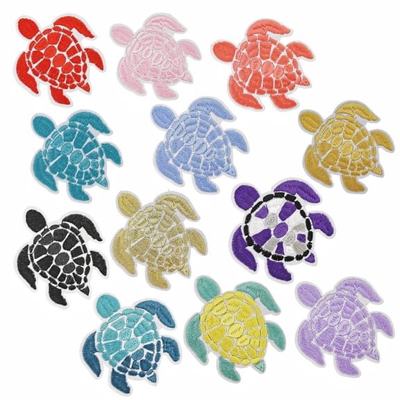 JZROCKER Cartoon Turtles Patches Sew on Bannner Repair For Clothing Applique Patches Jeweled Patches Sew On Craft