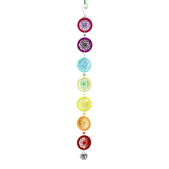 JZROCKER Chakra Dream Catcher with 40mm Crystal Chandelier Ball Prisms Suncatcher Handmade Rainbow Fengshui Wall Car Pendant