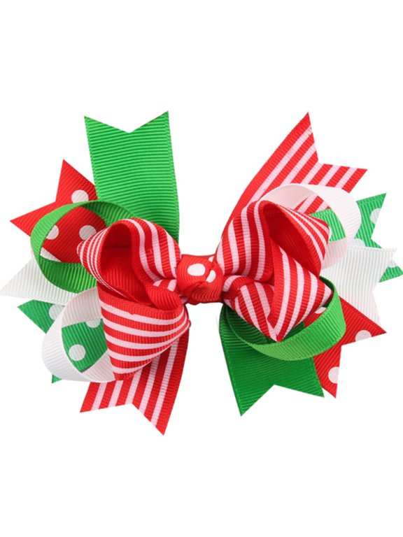 Colorful Snap Clip Bows Hairgrips Trendy Hair Side Clips Cute Headwear Xmas
