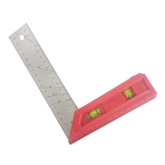 JZROCKER Combination Square 200mm 300mm 400mm CarpenterSquare Angles Ruler 45/90 Degree with Bubble Woodworking