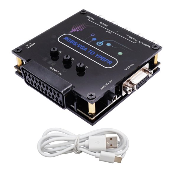 JZROCKER Composite Video Audio Converter Adapter 720p 1080p RGBS VGA SCART to YPBPR