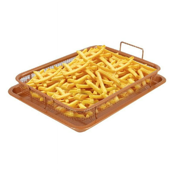 JZROCKER Crisper Tray Non-Stick Oven Baking Tray Elevated Mesh Crisping Grill Basket