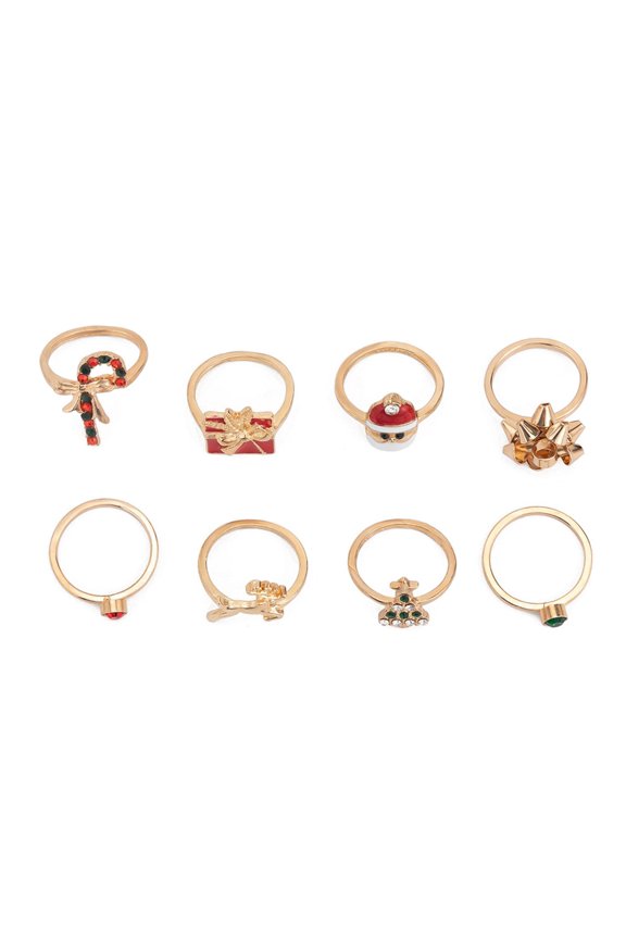 Cute Reindeer Finger Rings Christmas Theme Rings Accessories for Ladies