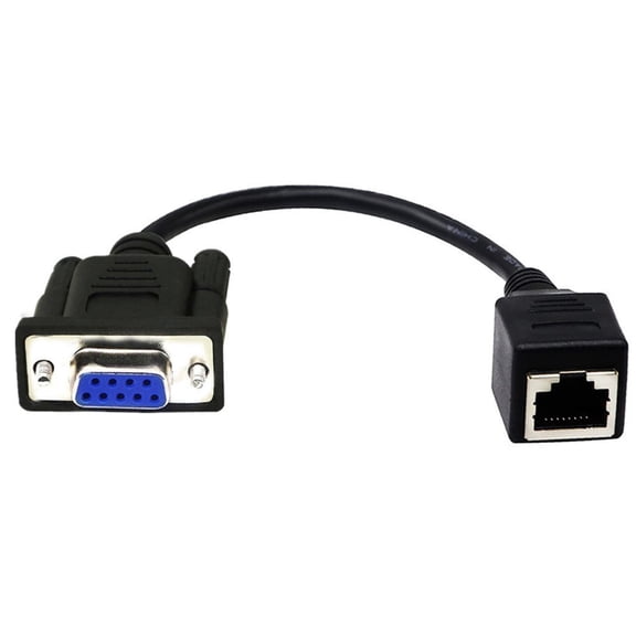 JZROCKER DB9 RS232 to RJ45 Extenders DB9 9Pin Port Female Male to RJ45 CAT5 Ethernets