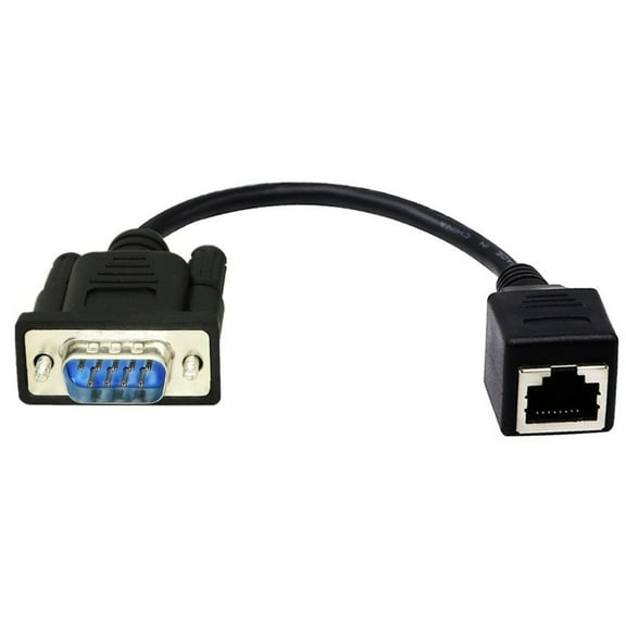 JZROCKER DB9 RS232 to RJ45 Extenders DB9 9Pin Port Female Male to RJ45 CAT5 Ethernets