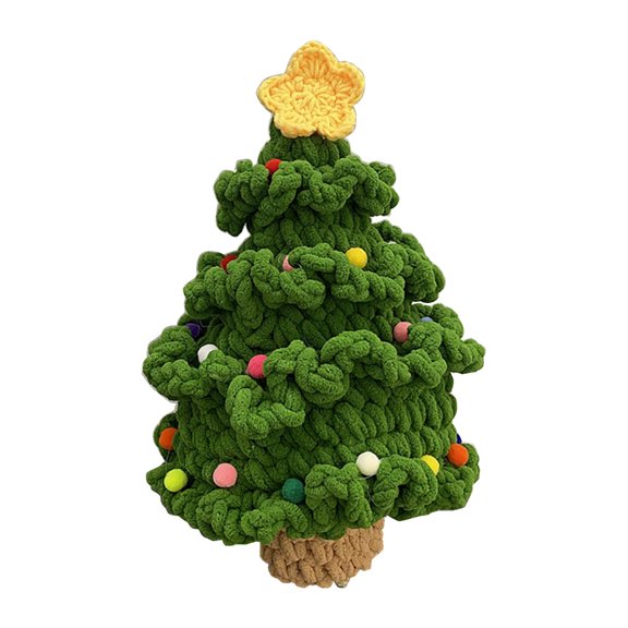 JZROCKER DIY Crochet Tree Window Display Plush Figure Christmas Tree Holiday Decoration