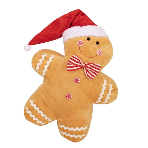 JZROCKER Decorative Christmas Gingerbreadman Pillow with Removable Cover for Festival