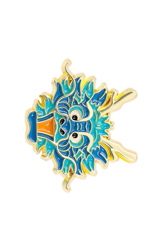 Dragon Lapel Pin for Women Stylish 3D Dragon Totem Shape Brooch Pins Ornament