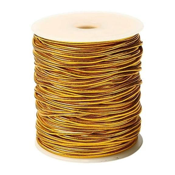 JZROCKER Elastic String Metallic Stretch Cord Braided Beading Cord Braiding Rope for Craft Making