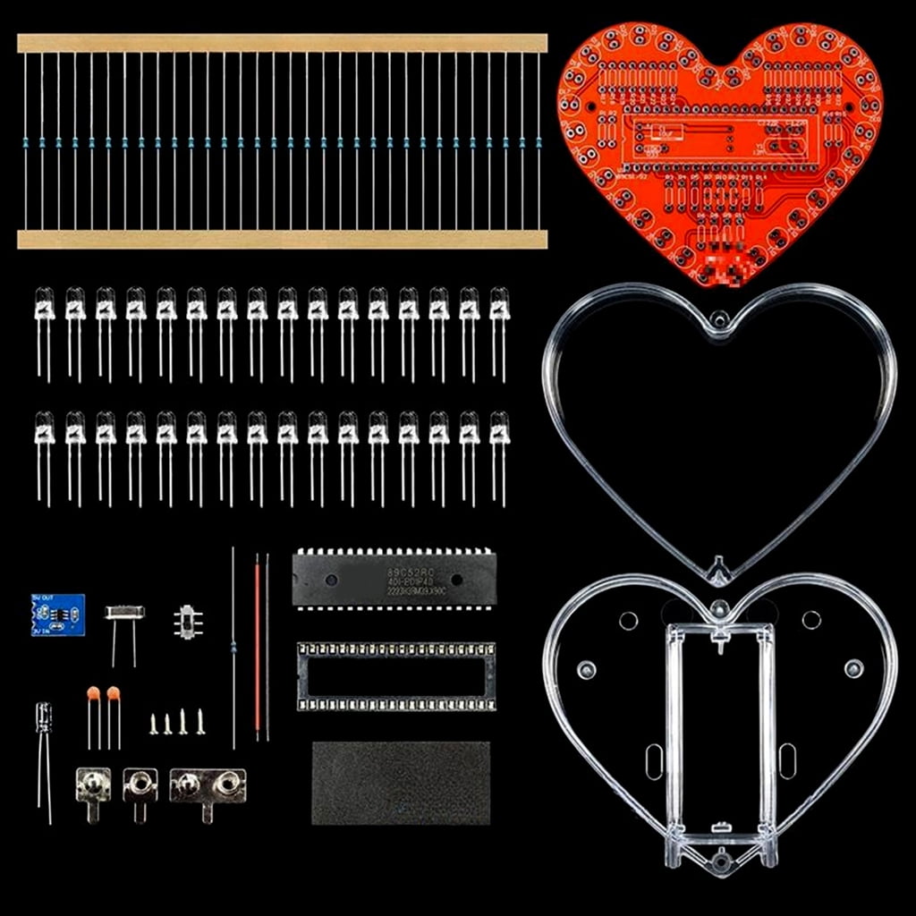 JZROCKER Electronics Kits with Heart Shaped RGBs LED Lights, Soldering ...