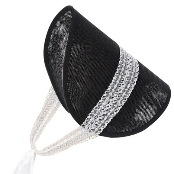 JZROCKER Elegant Millinery Victorian Bonnets Gasket Hat Hat for Makeup Party Lace Ribbon Hat Victorian Bonnets