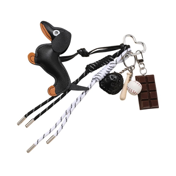 JZROCKER Eye Catching Designs Retro Wiener Dog Keychain Charm Pendant Fine Craftsmanship in Portable Designs Daily Casual Use