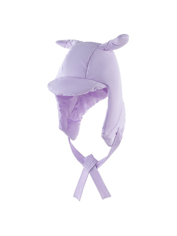 Fashion Trapper Hat Colorful Down Hat Warm Hat Cartoon Horn Accessory