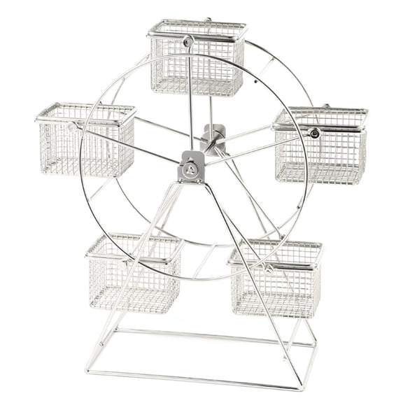 JZROCKER Ferris-Wheel Design Snack Dessert Fries Rack Stainless Steel Cupcake Stand Gift
