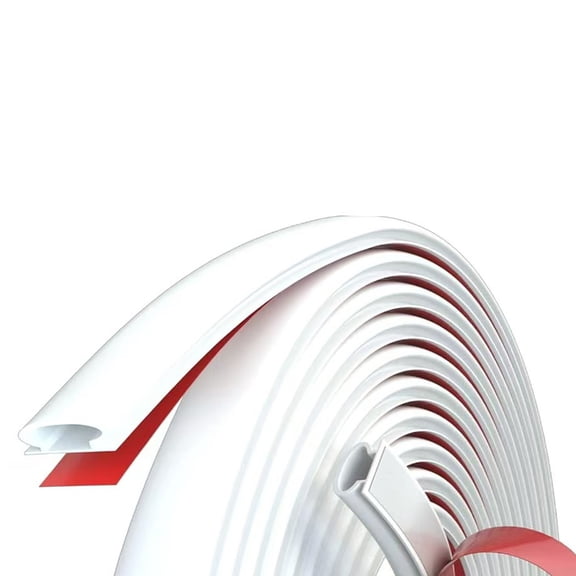 JZROCKER Flexible Quarter Round Trim Molding with Adhesive Rubber Waterproof Bendable Trim Molding for Wall & Cabinet Edges
