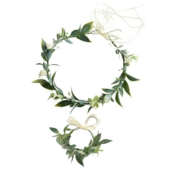 JZROCKER Floral Garlands Crowns Hair Wreath Bright Color Flower Headbands Women Bride Flower Bracelet for Stall Market